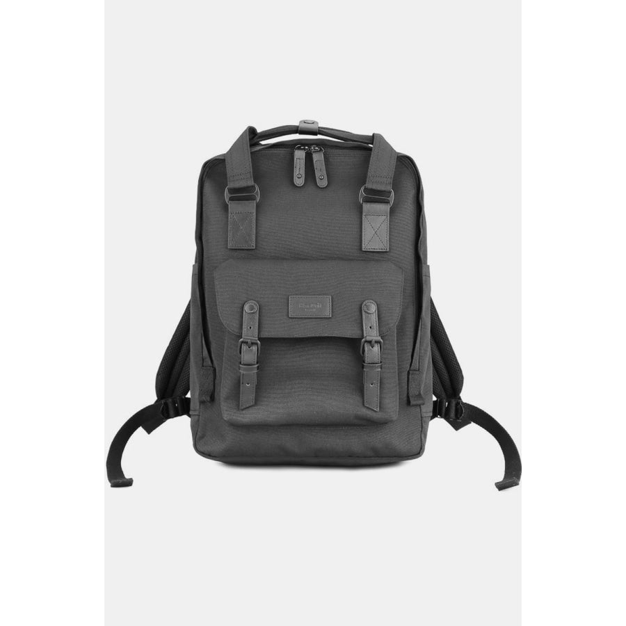 Himawari Waterproof Canvas Backpack Bag with Handles Black / One Size Apparel and Accessories