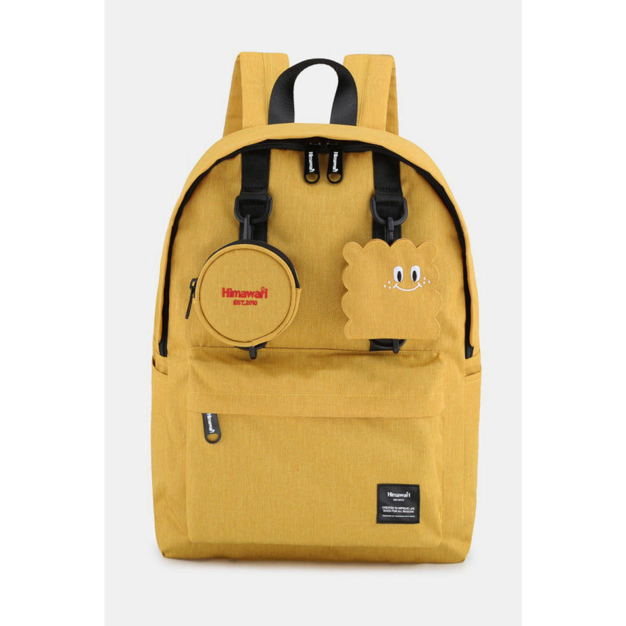 Himawari Waterproof Canvas Backpack Bag with Removable Coin Purse Yellow / One Size Apparel and Accessories