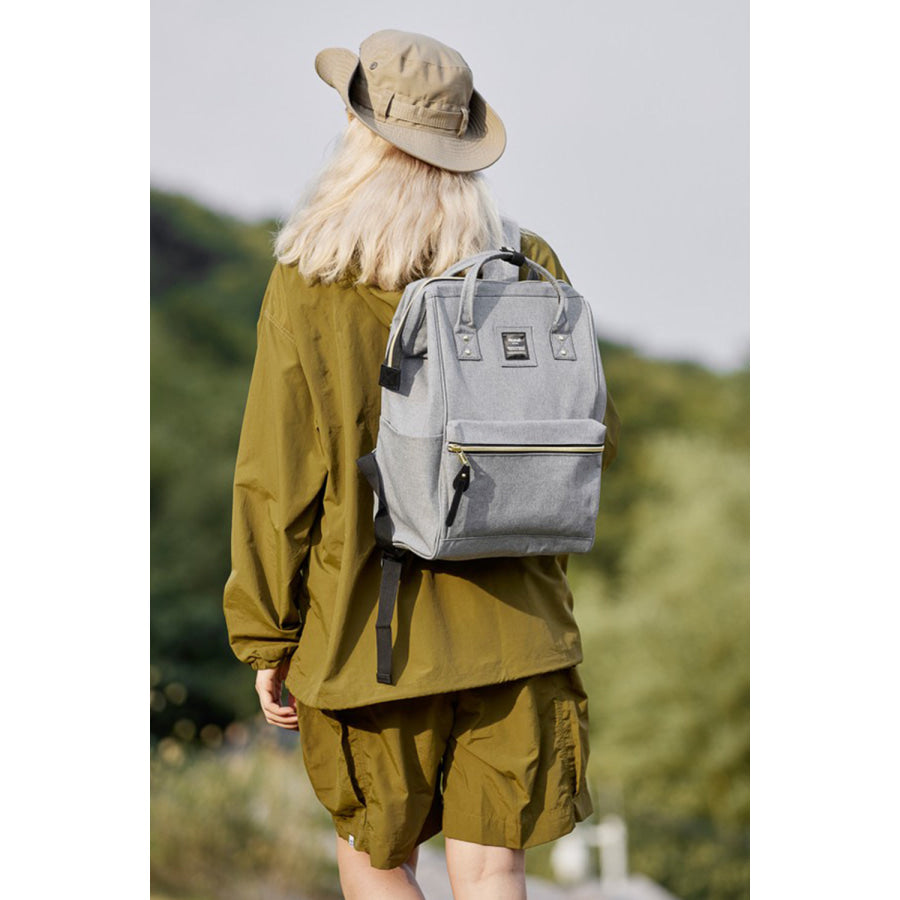 Himawari Waterproof Canvas Backpack Bag with Side Pockets Apparel and Accessories