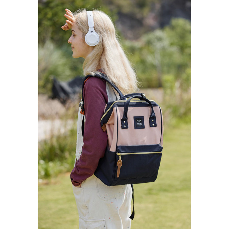 Himawari Waterproof Canvas Backpack Bag with Side Pockets Apparel and Accessories