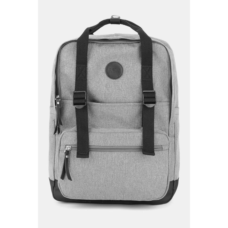 Himawari Waterproof Canvas Backpack Bag with Side Pockets Gray / One Size Apparel and Accessories