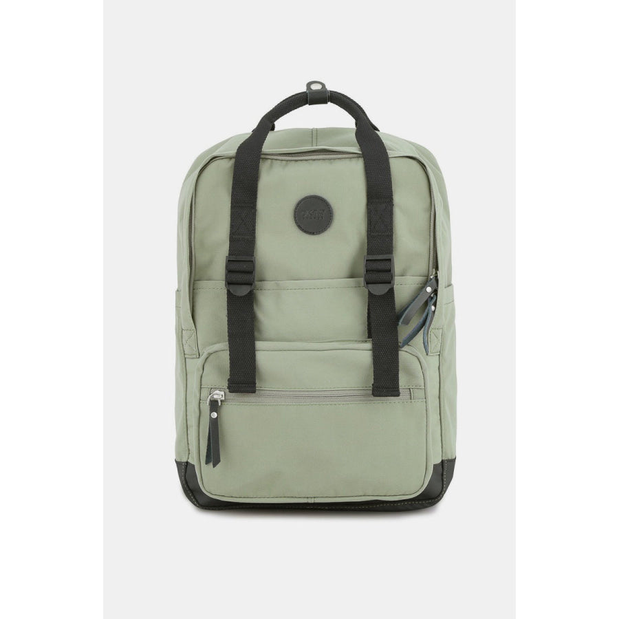 Himawari Waterproof Canvas Backpack Bag with Side Pockets Green / One Size Apparel and Accessories