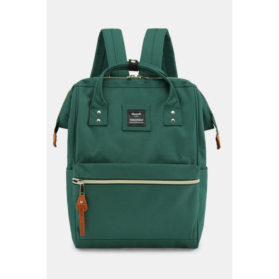 Himawari Waterproof Canvas Backpack Bag with Side Pockets Green / One Size Apparel and Accessories