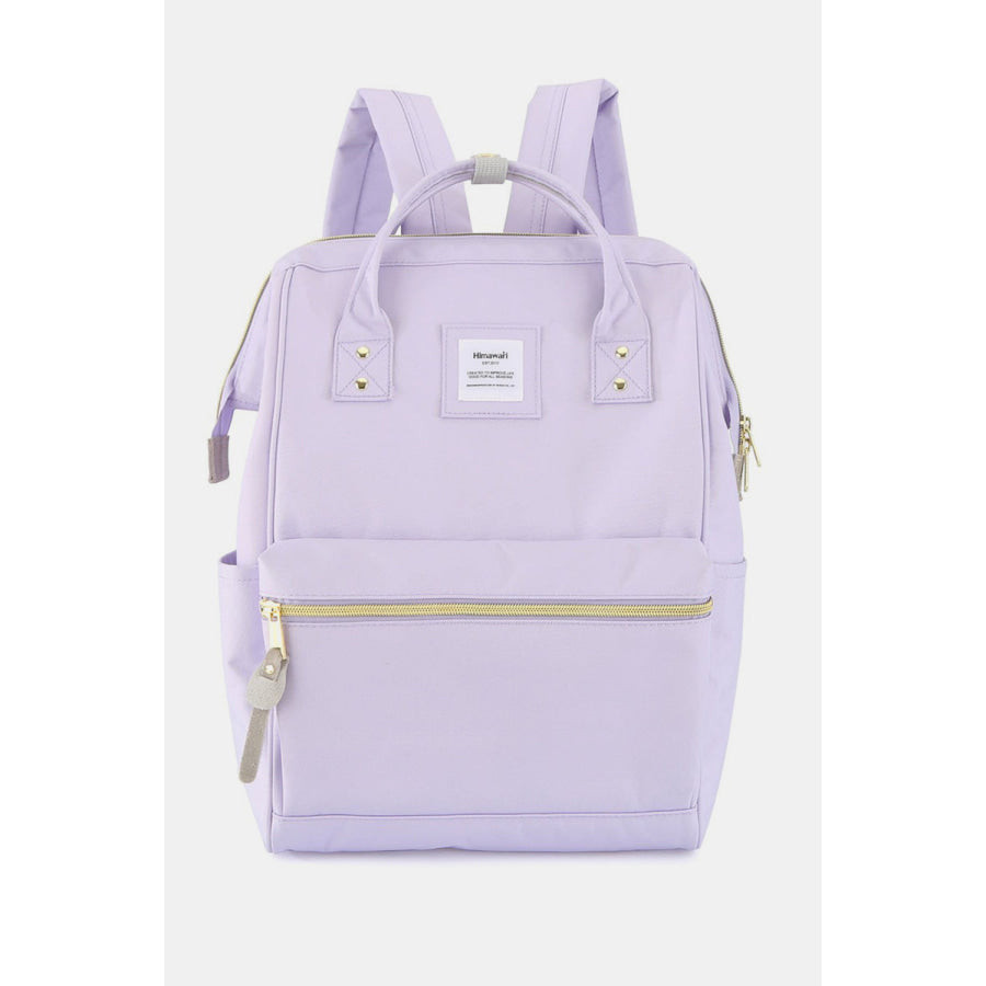 Himawari Waterproof Canvas Backpack Bag with Side Pockets Lavender / One Size Apparel and Accessories