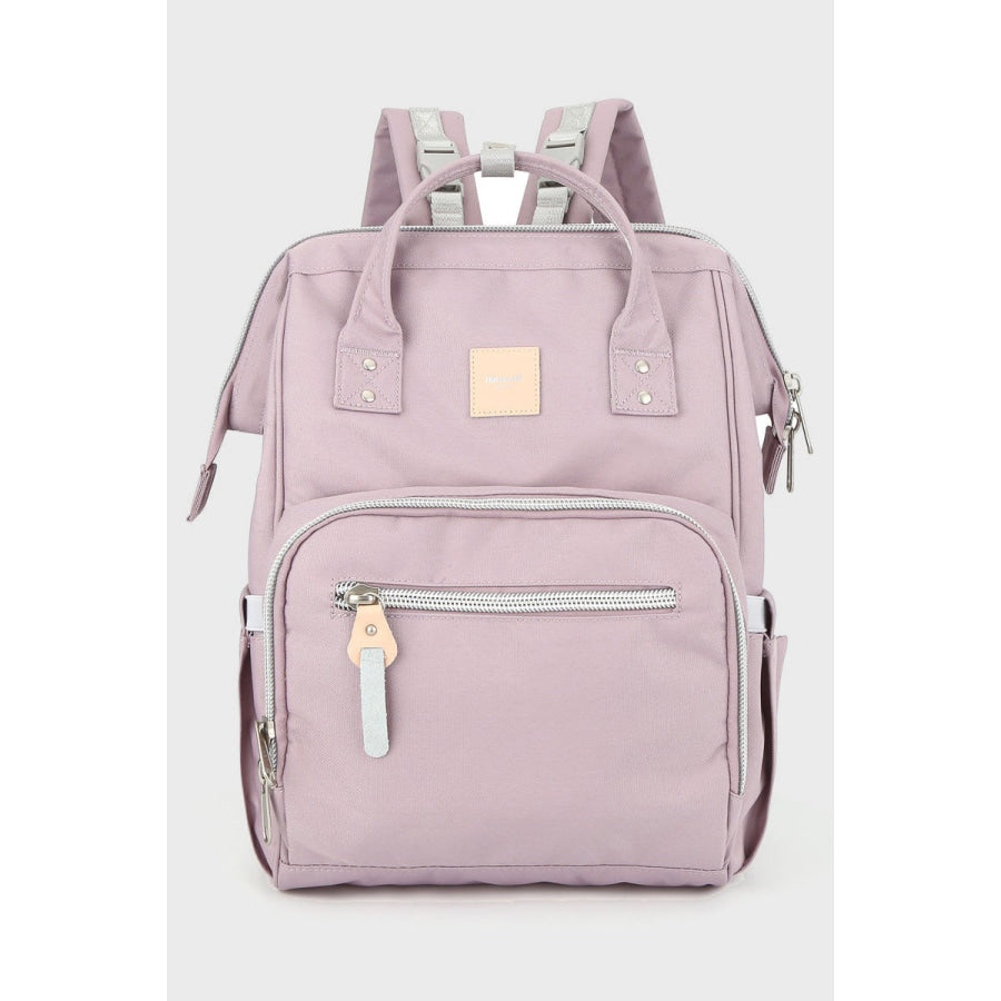 Himawari Waterproof Canvas Backpack Bag with Side Pockets Lavender / One Size Apparel and Accessories