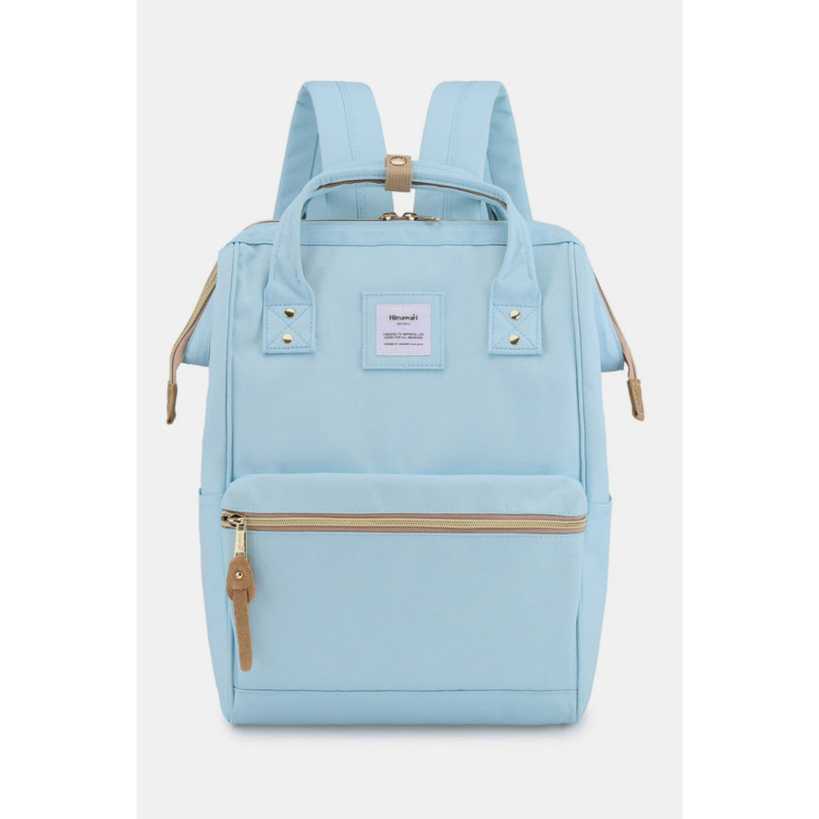 Himawari Waterproof Canvas Backpack Bag with Side Pockets Light Blue / One Size Apparel and Accessories