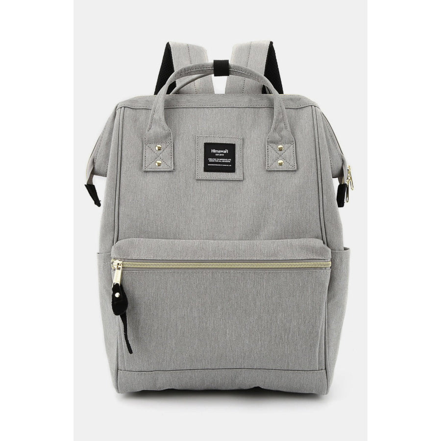 Himawari Waterproof Canvas Backpack Bag with Side Pockets Light Gray / One Size Apparel and Accessories