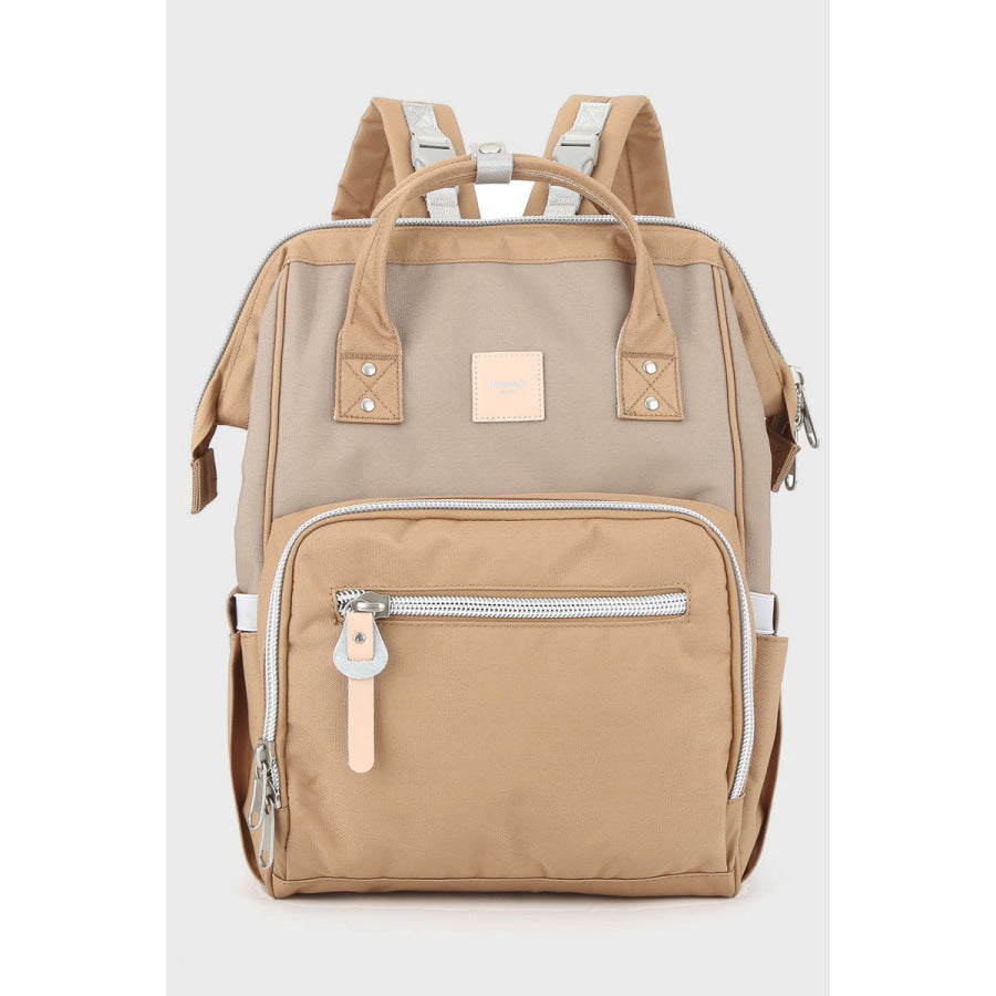 Himawari Waterproof Canvas Backpack Bag with Side Pockets Mocha / One Size Apparel and Accessories