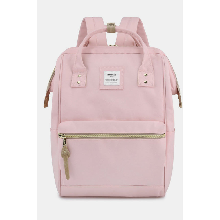 Himawari Waterproof Canvas Backpack Bag with Side Pockets Pink / One Size Apparel and Accessories