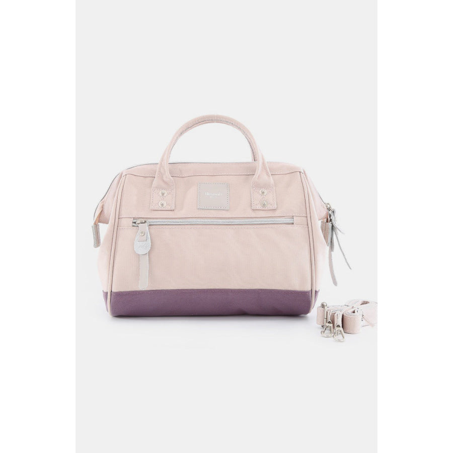 Himawari Waterproof Canvas Removable Strap Handbag Pink/Lavender / One Size Apparel and Accessories