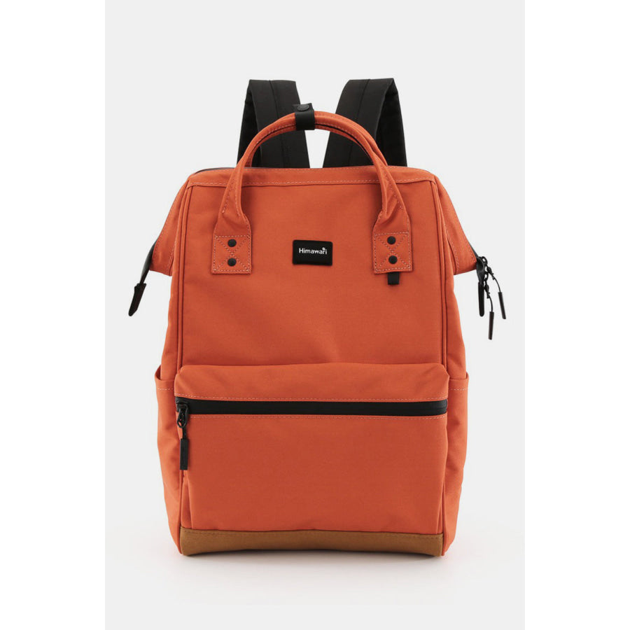 Himawari Waterproof Canvas Travel Backpack Bag with USB Port Orange / One Size Apparel and Accessories