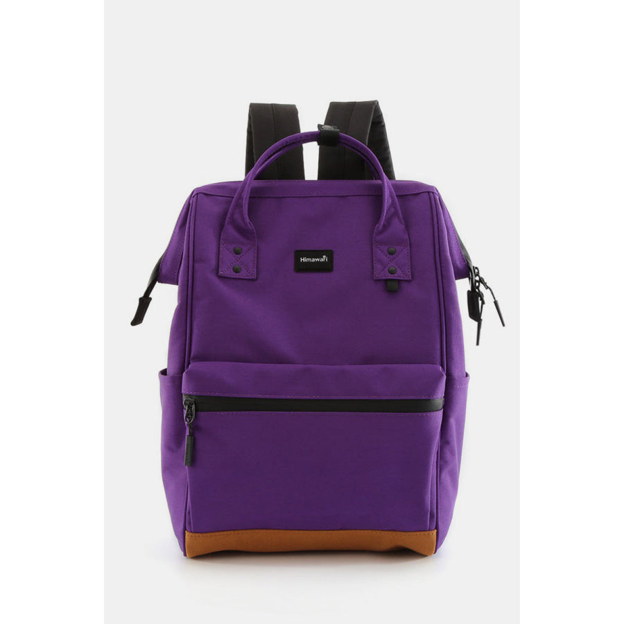 Himawari Waterproof Canvas Travel Backpack Bag with USB Port Purple / One Size Apparel and Accessories