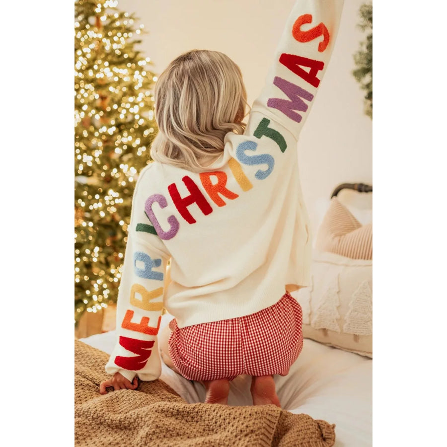 ’HO HO HO’ Button Up Knit Cardigan Apparel and Accessories