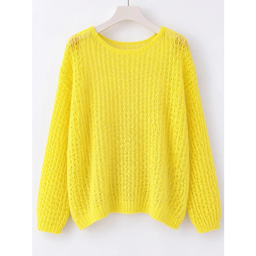 Hollow-Out Breathable Knit Cover Up Top Apparel and Accessories