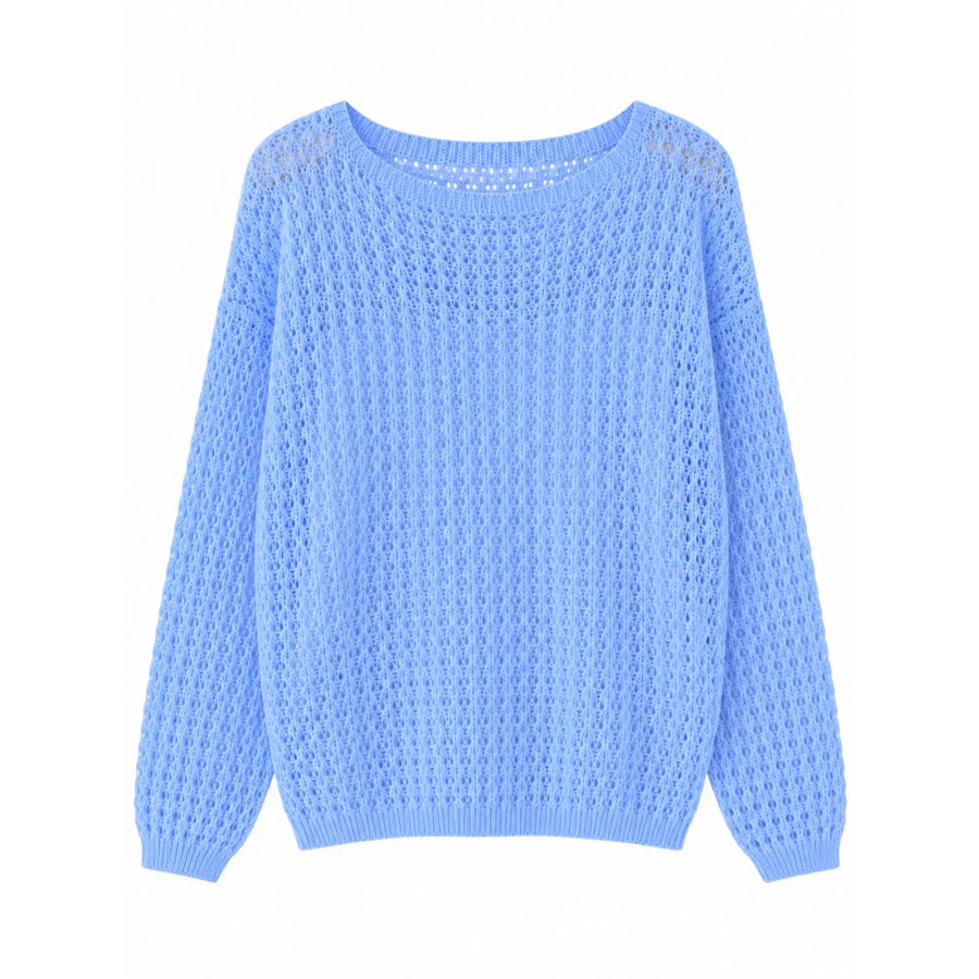 Hollow-Out Breathable Knit Cover Up Top Apparel and Accessories