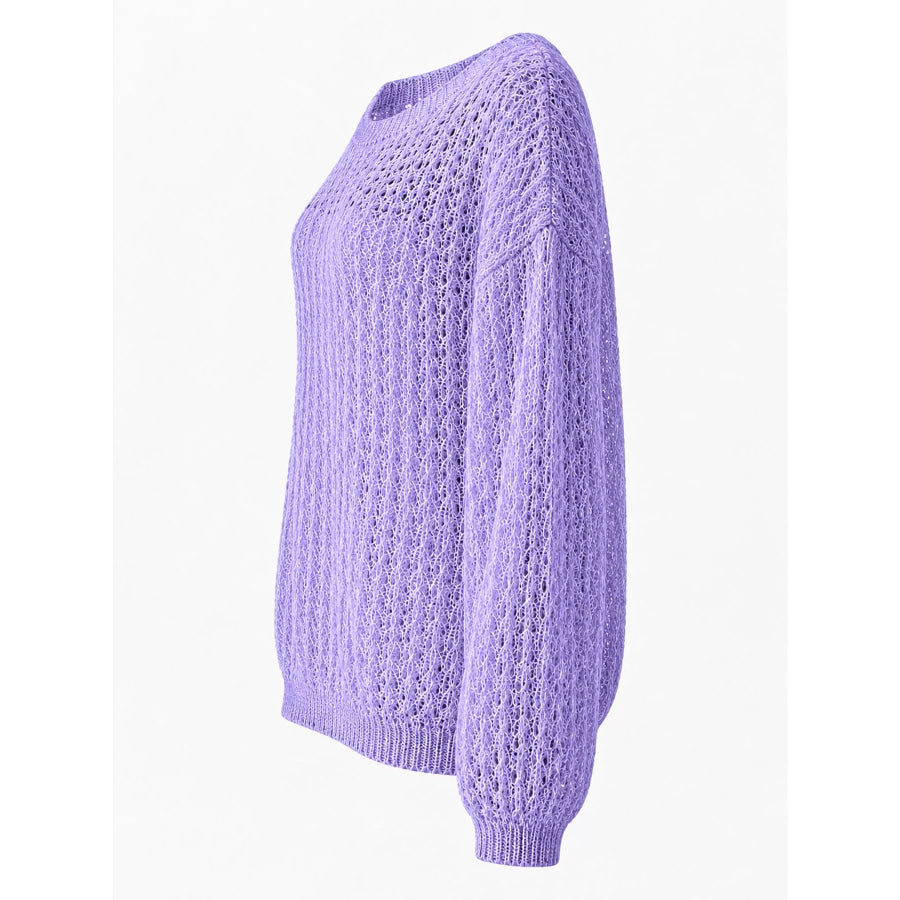 Hollow-Out Breathable Knit Cover Up Top Apparel and Accessories