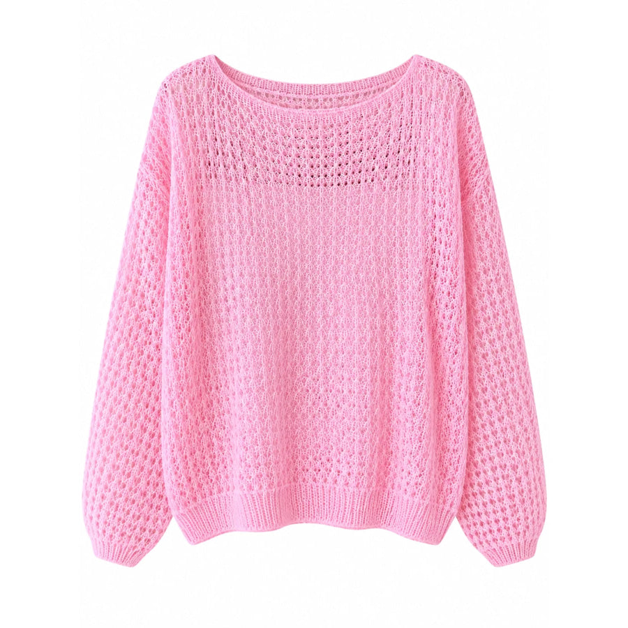 Hollow-Out Breathable Knit Cover Up Top Apparel and Accessories