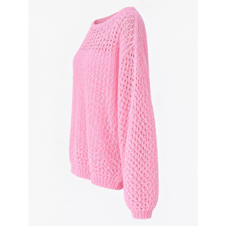 Hollow-Out Breathable Knit Cover Up Top Apparel and Accessories