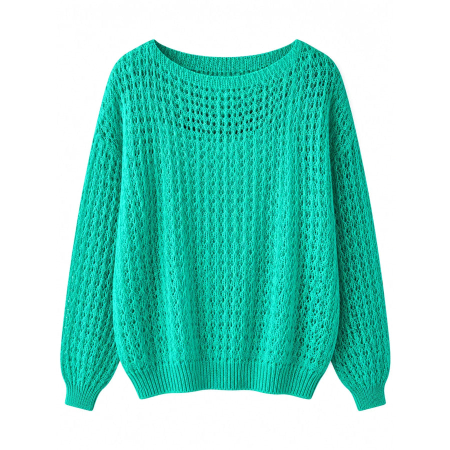 Hollow-Out Breathable Knit Cover Up Top Apparel and Accessories