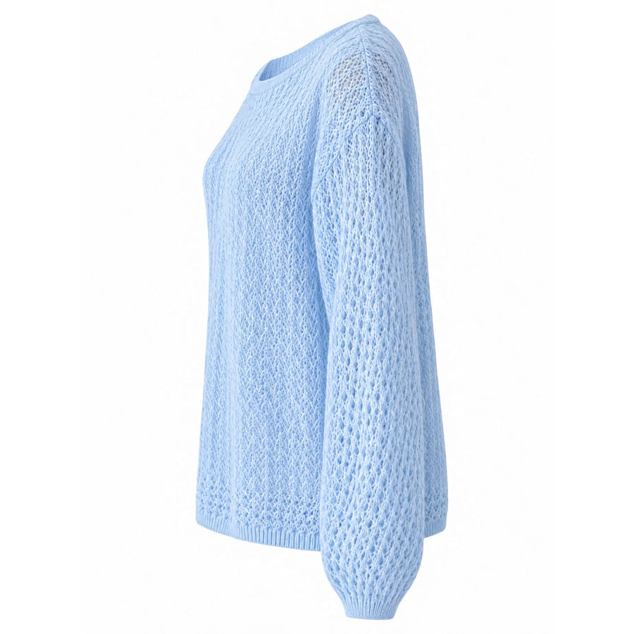 Hollow-Out Breathable Knit Cover Up Top Apparel and Accessories