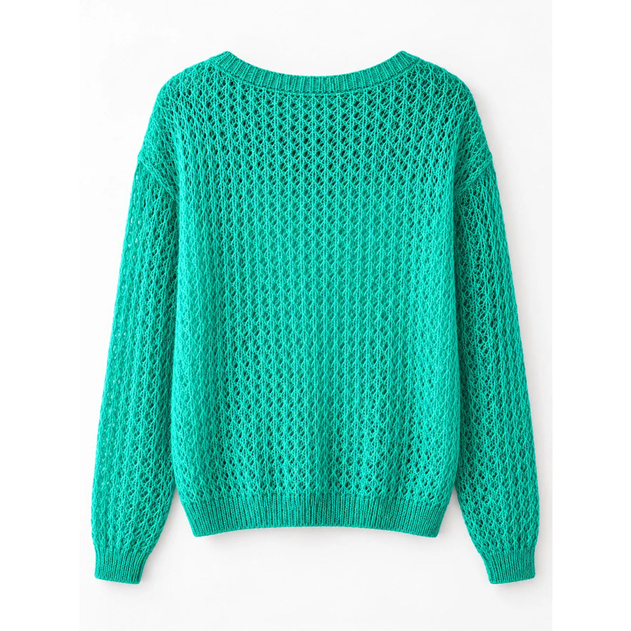 Hollow-Out Breathable Knit Cover Up Top Apparel and Accessories