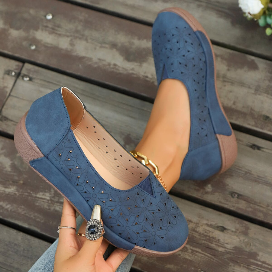 Hollow-Out Casual Loafers Apparel and Accessories