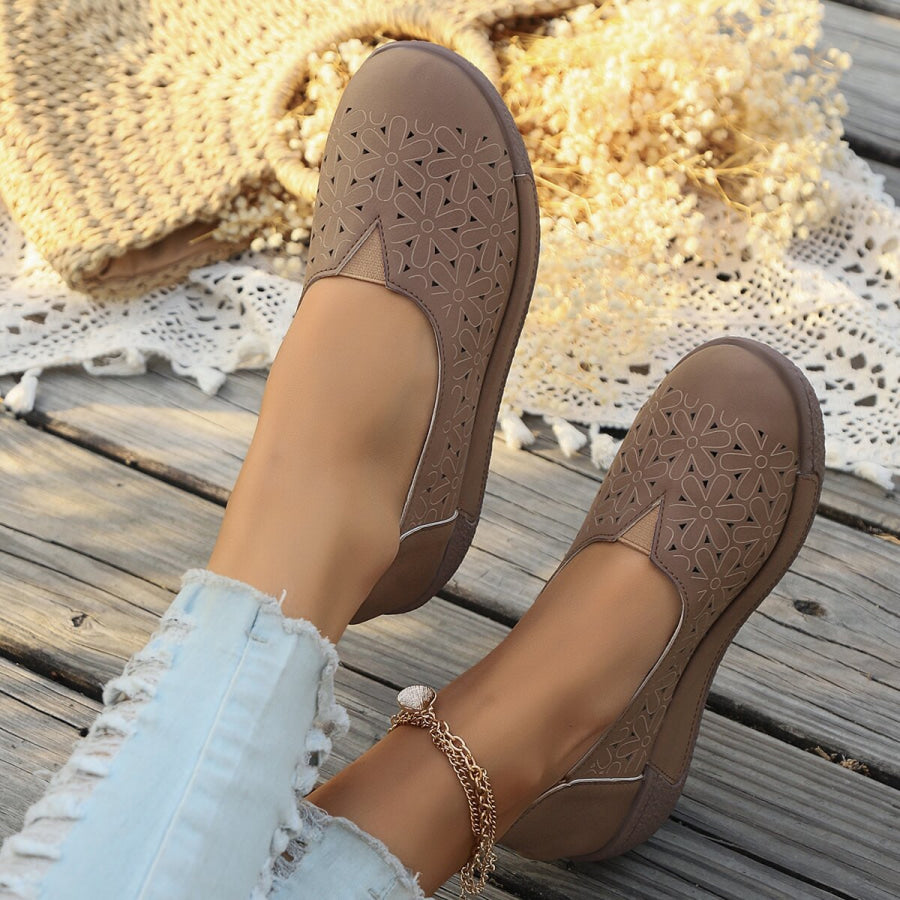 Hollow-Out Casual Loafers Apparel and Accessories