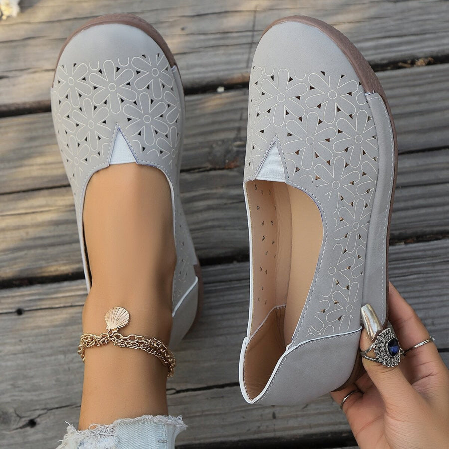 Hollow-Out Casual Loafers Apparel and Accessories