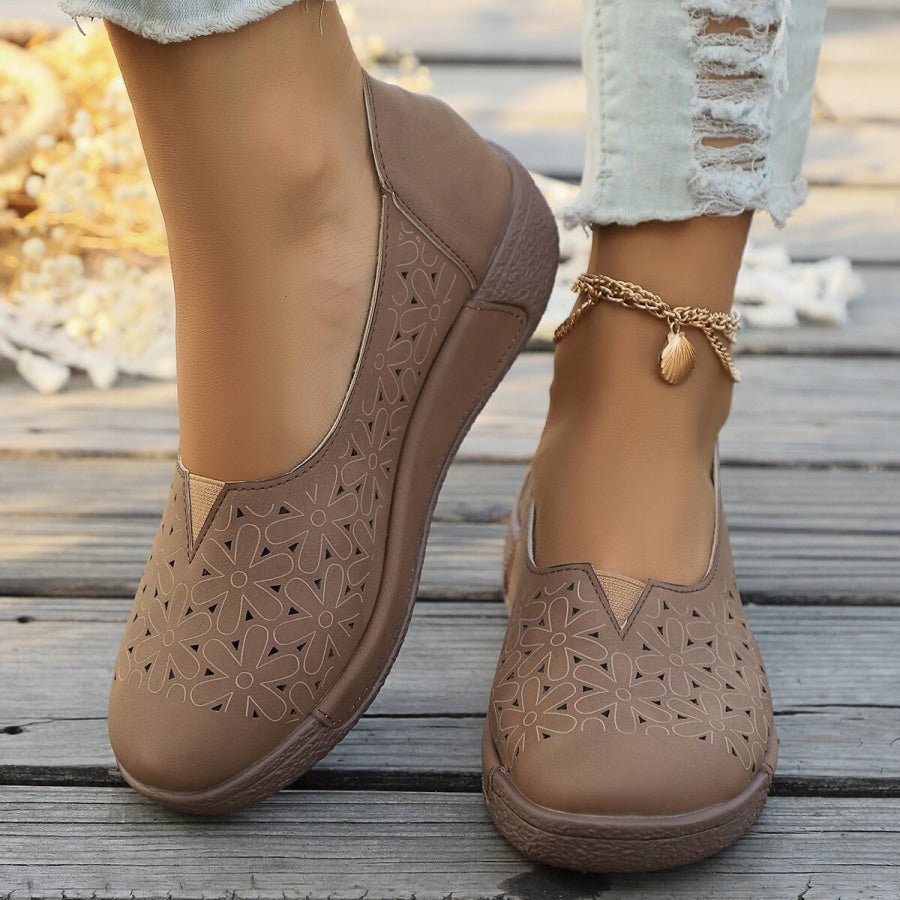 Hollow-Out Casual Loafers Apparel and Accessories