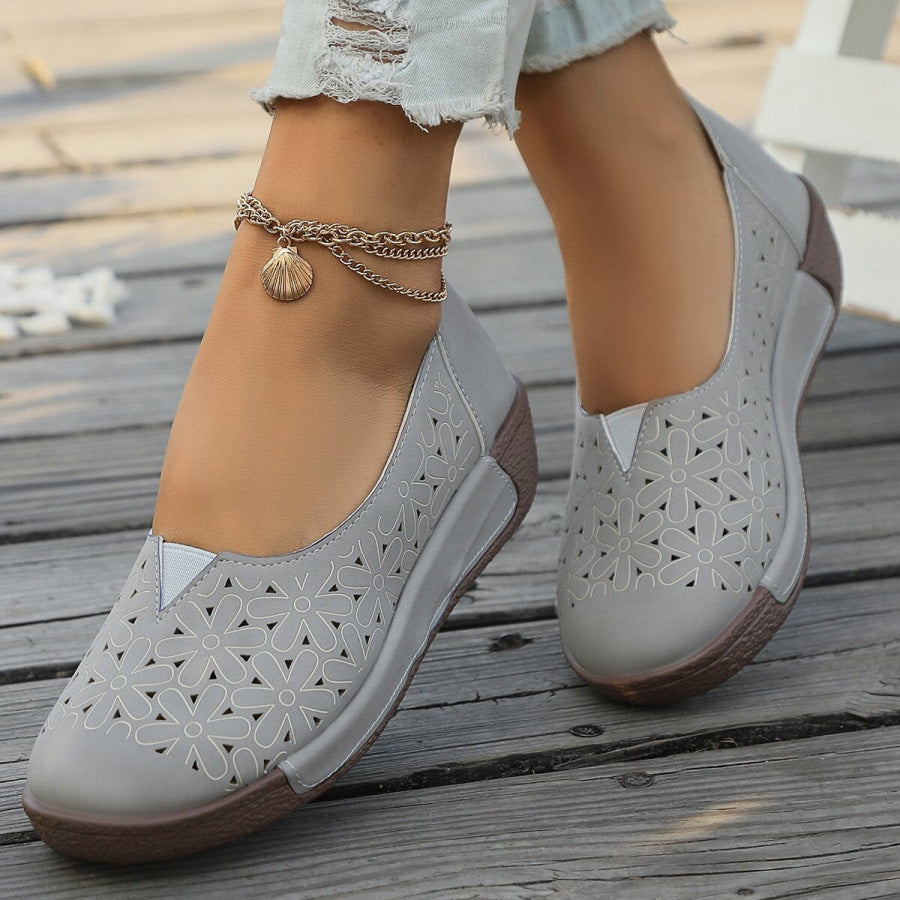 Hollow-Out Casual Loafers Apparel and Accessories
