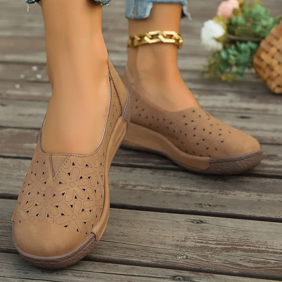 Hollow-Out Casual Loafers Apparel and Accessories