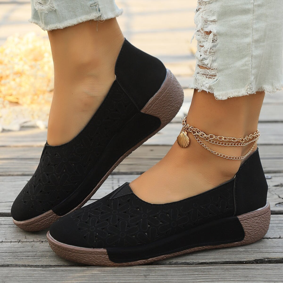 Hollow-Out Casual Loafers Apparel and Accessories