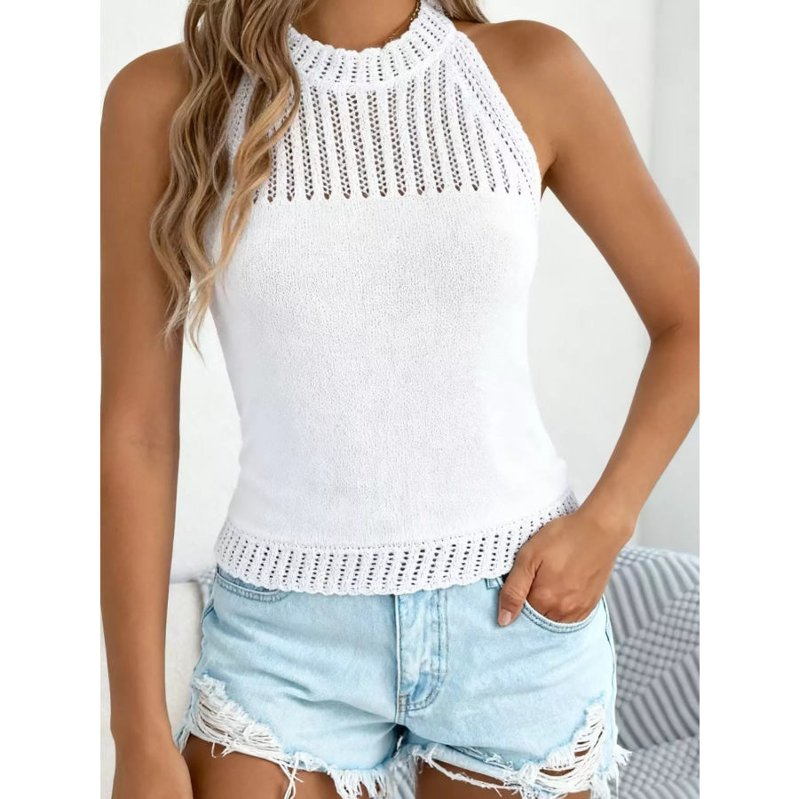 Hollow Out Crochet Knit Vest Apparel and Accessories