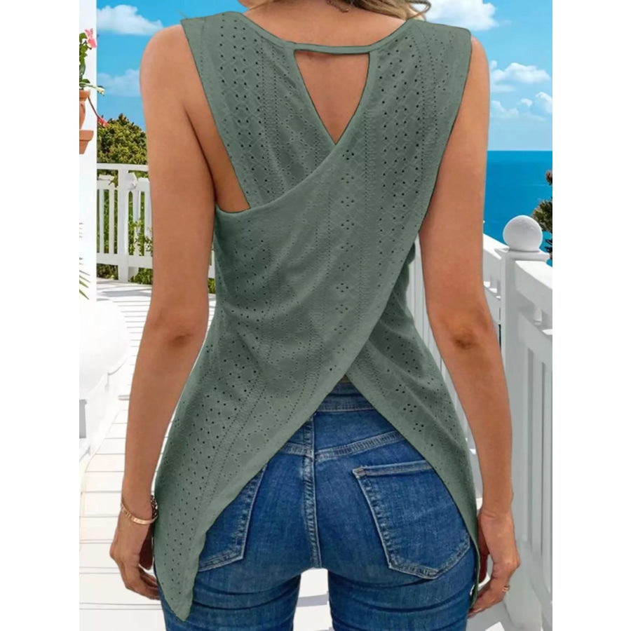 Hollow-Out Knit Tank Top Apparel and Accessories