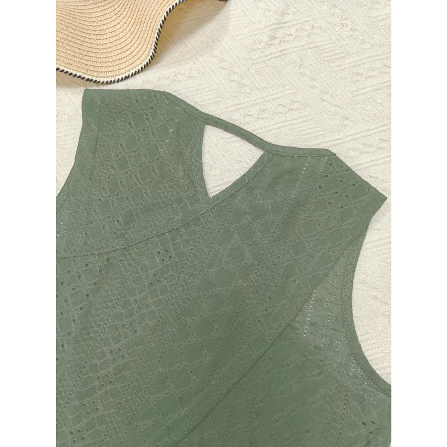 Hollow-Out Knit Tank Top Apparel and Accessories