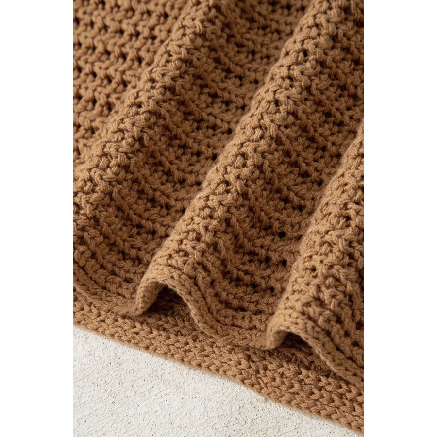 Hollowed Detail Wide Sleeve Loose Pullover Sweater Apparel and Accessories