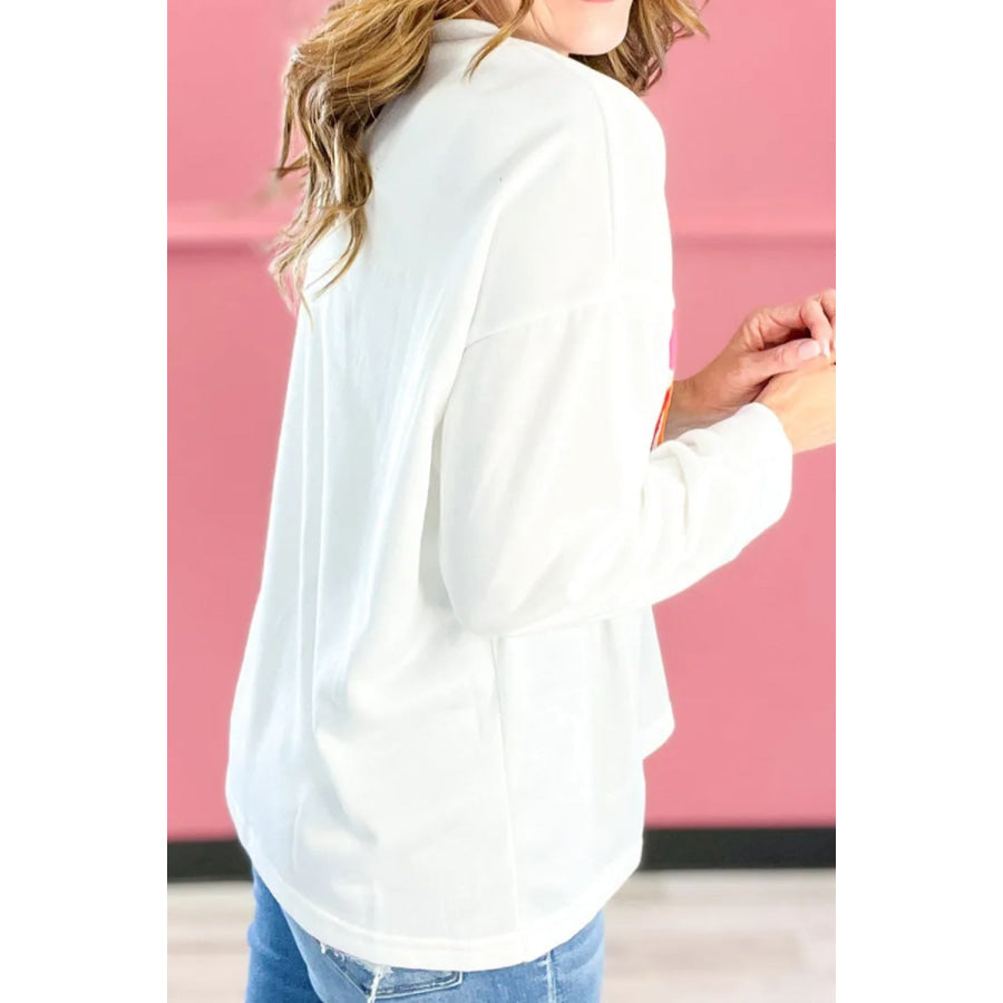 HOLLY JOLLY Round Neck Long Sleeve Top Apparel and Accessories