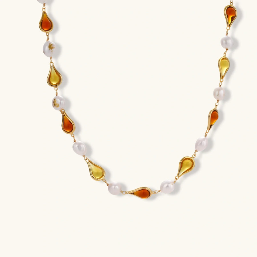 Honey Baroque Necklace by Sandee Rain Boutique Necklaces