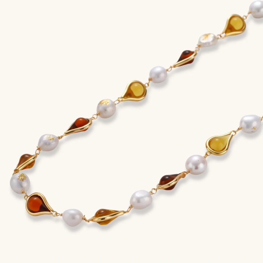 Honey Baroque Necklace by Sandee Rain Boutique Necklaces