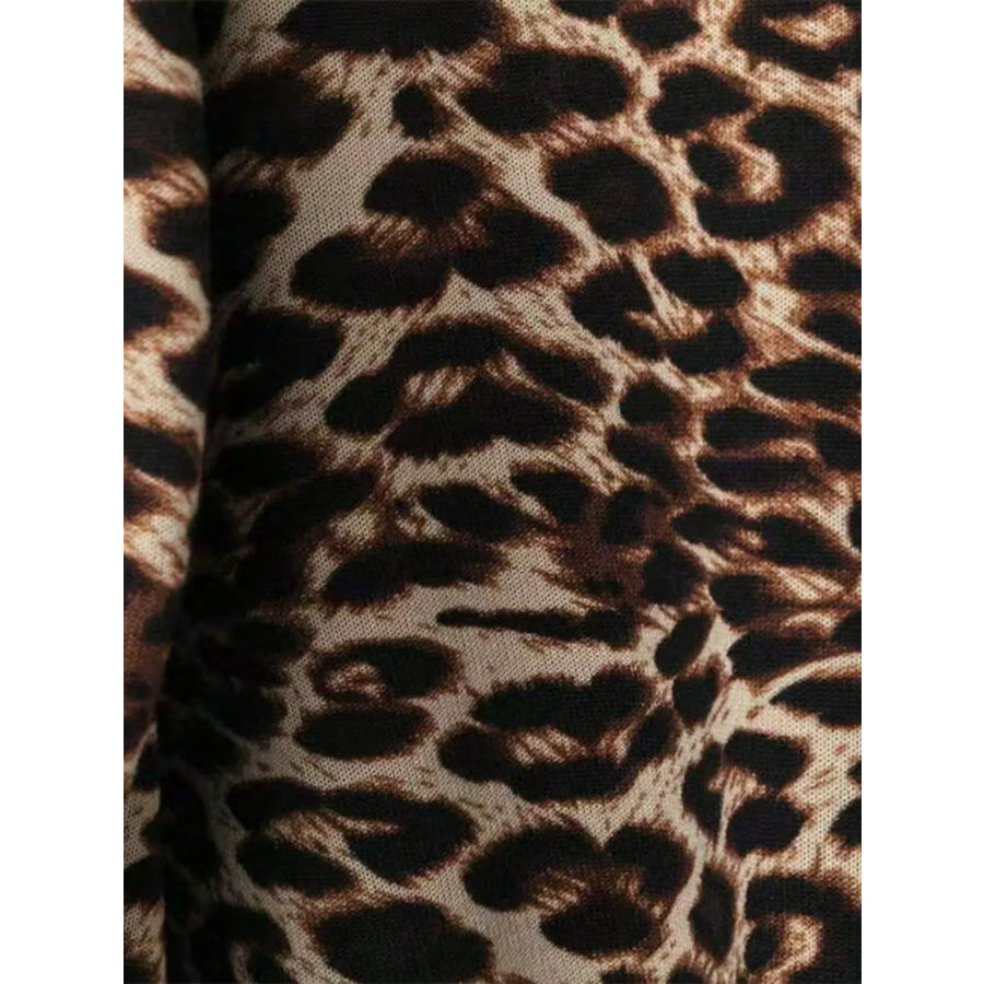 Hooded Leopard Lined Zip-Up Outerwear Apparel and Accessories
