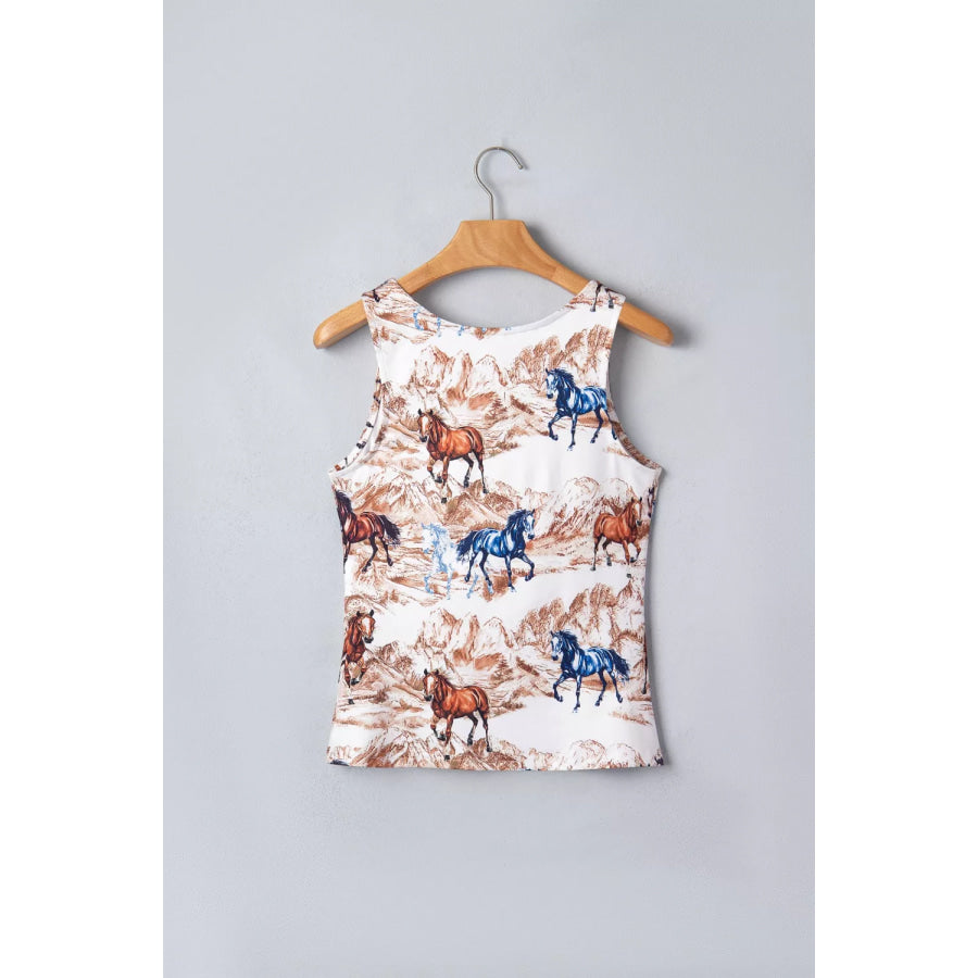 Horse Hat Western Slim Tank Top Apparel and Accessories