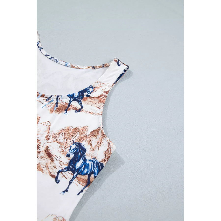 Horse Hat Western Slim Tank Top Apparel and Accessories