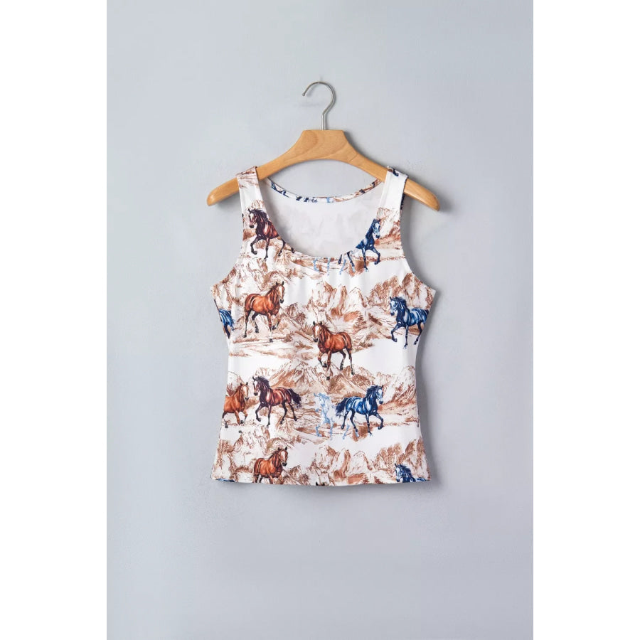 Horse Hat Western Slim Tank Top Apparel and Accessories