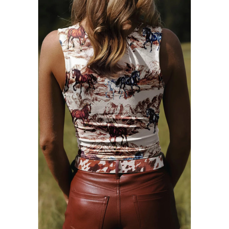 Horse Hat Western Slim Tank Top Apparel and Accessories