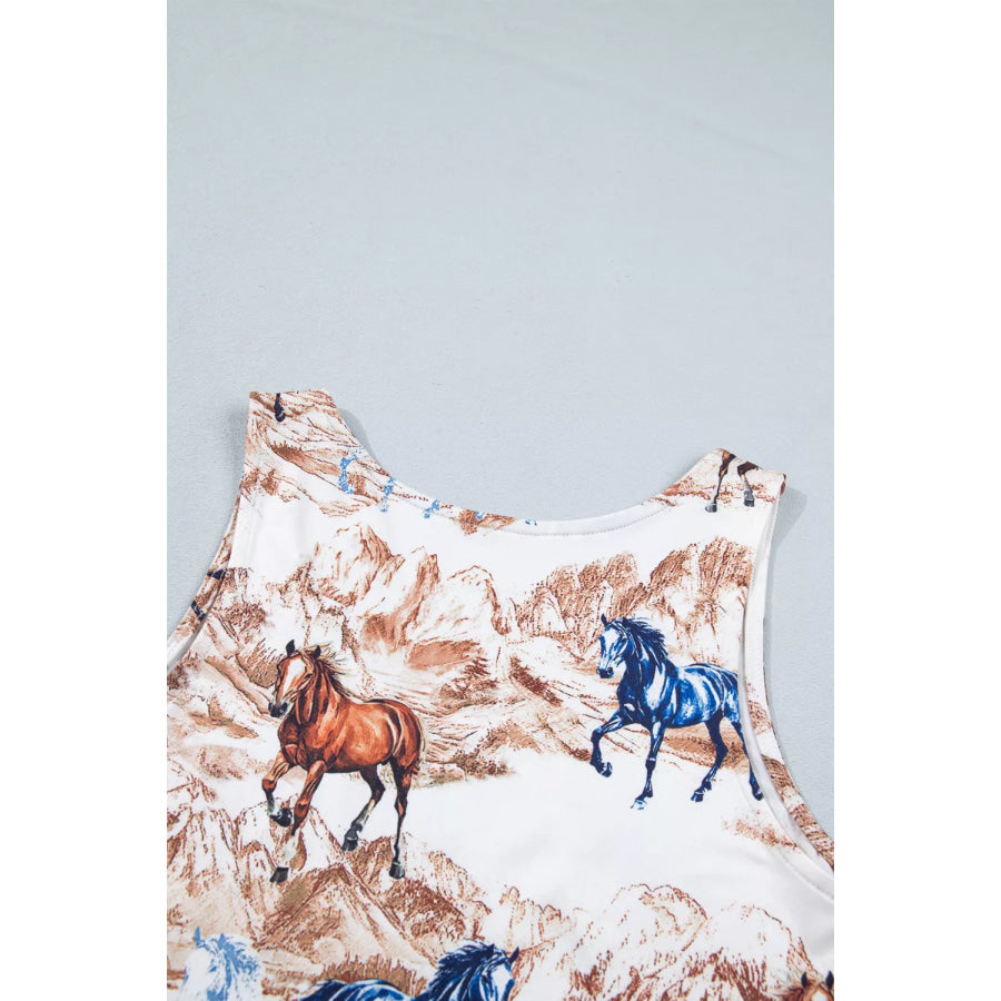Horse Hat Western Slim Tank Top Apparel and Accessories