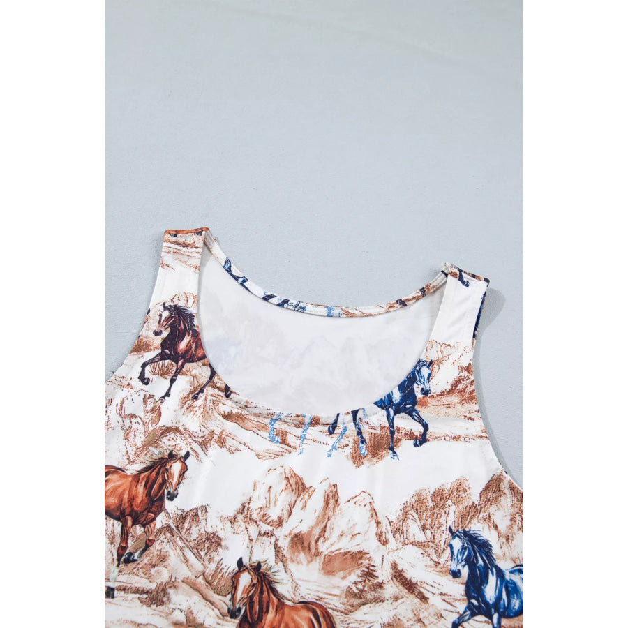 Horse Hat Western Slim Tank Top Apparel and Accessories