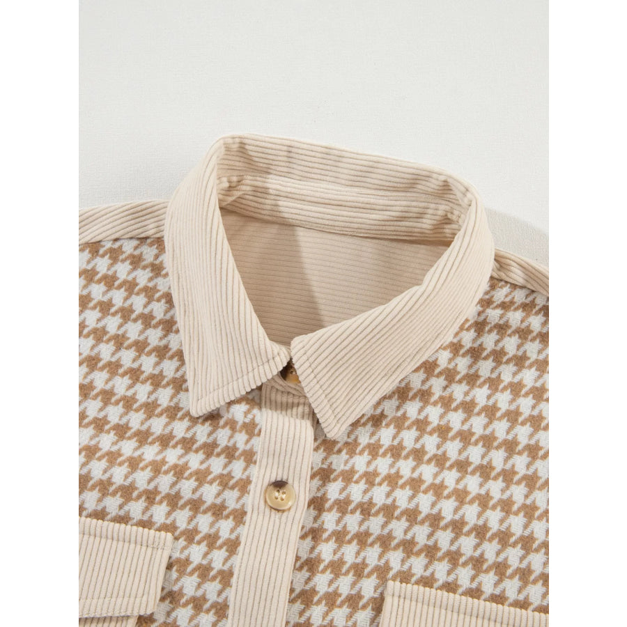 Houndstooth Button-Down Jacket Apparel and Accessories