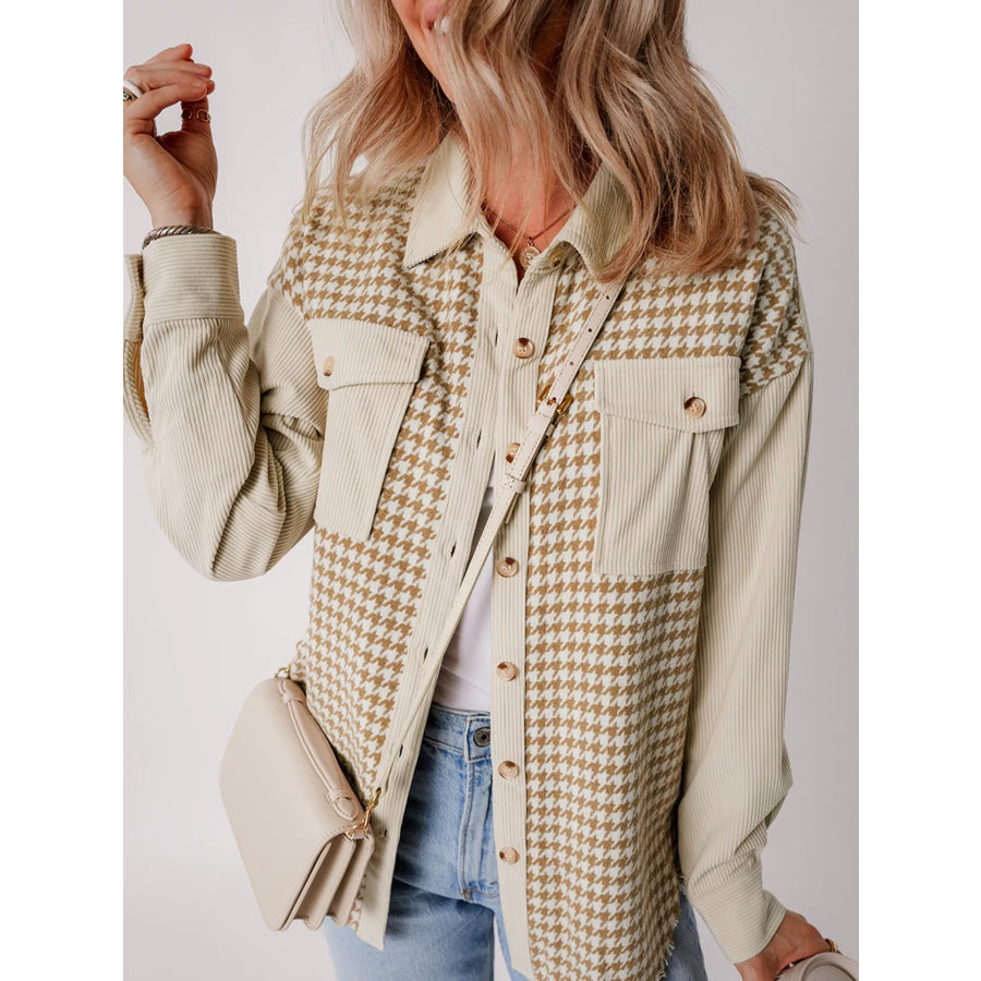 Houndstooth Button-Down Jacket Apparel and Accessories