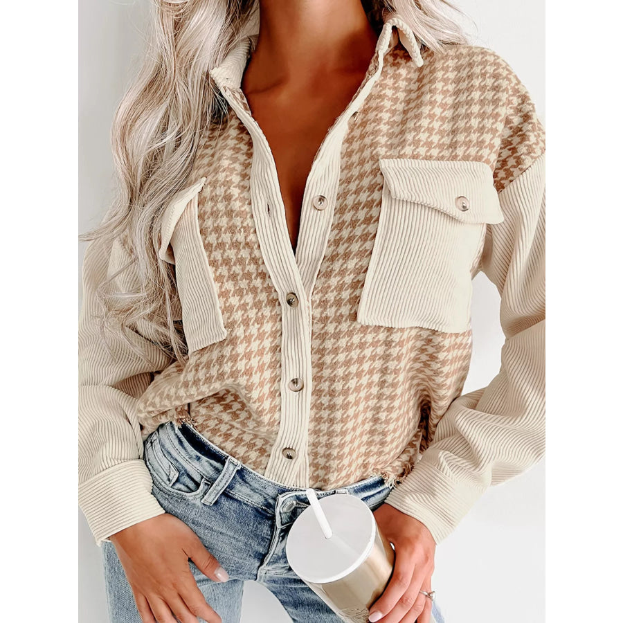 Houndstooth Button-Down Jacket Apparel and Accessories