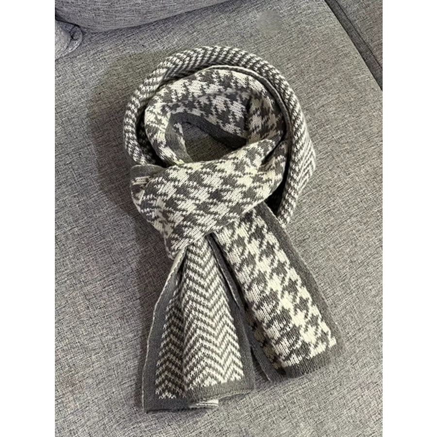 Houndstooth Pattern Warm Winter Scarf Apparel and Accessories